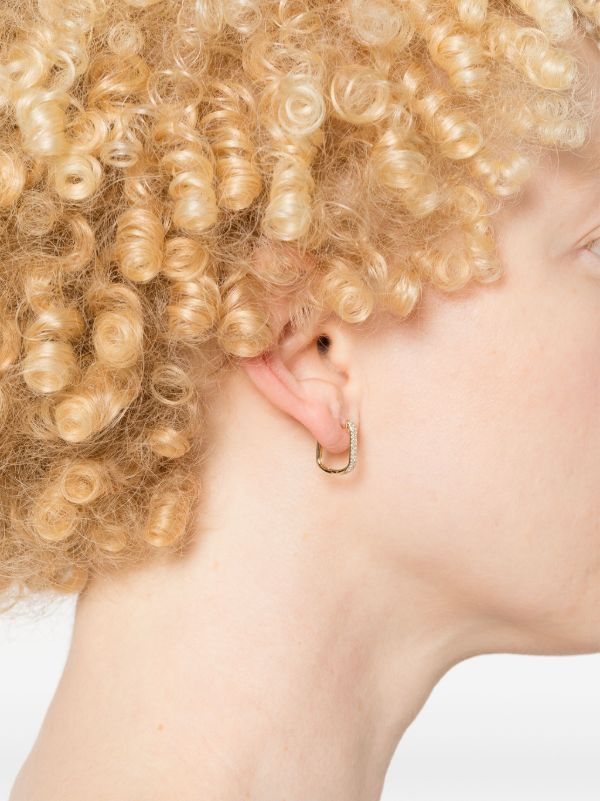 Roxanne First 14K Yellow Gold Diamond Oval Hoop Earrings | Browns Fine Earrings