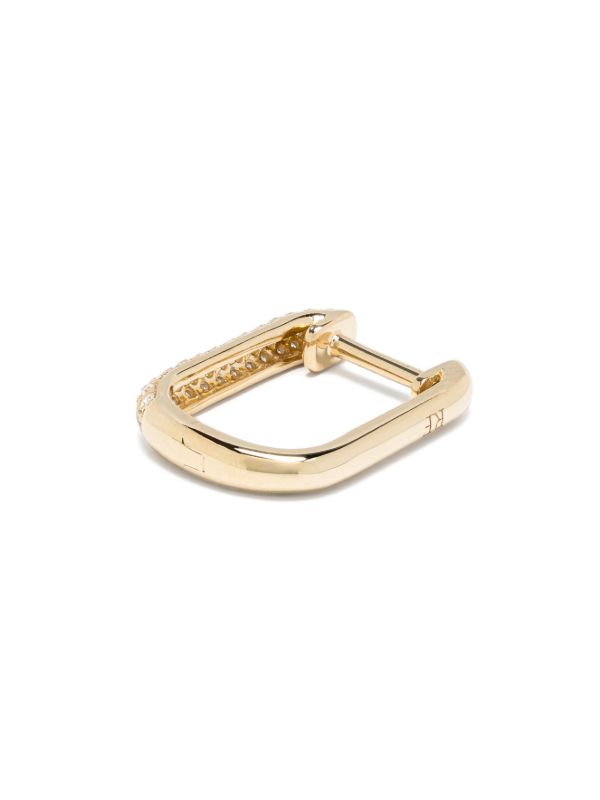 Roxanne First 14K Yellow Gold Diamond Oval Hoop Earrings | Browns Fine Earrings