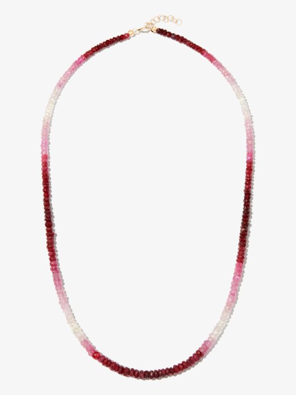 Roxanne First 14K Yellow Gold Rocky Graduated Ruby Necklace | Browns Fine Necklaces