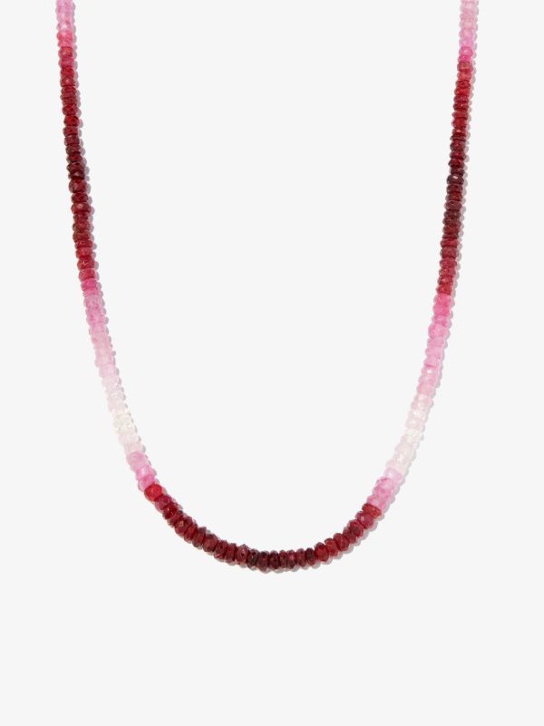 Roxanne First 14K yellow gold Rocky graduated ruby necklace | Browns Fine Necklaces