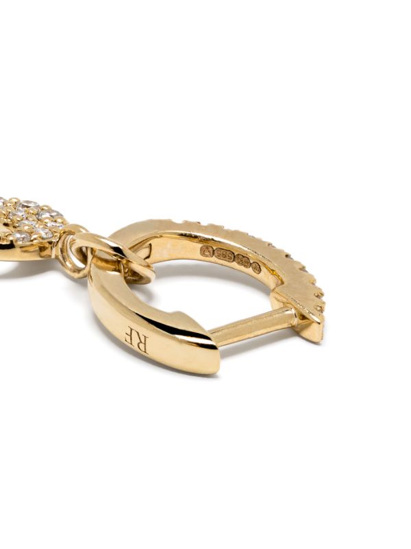 Roxanne First 14K Yellow Gold Sapphire Moon Hoop Earring | Browns Earrings