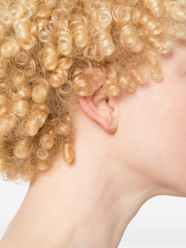 Roxanne First 14K Yellow Gold Teeny-Weenie Huggie Diamond Hoop Earring | Browns Fine Earrings