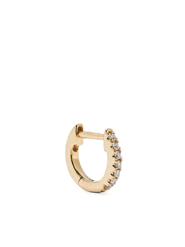 Roxanne First 14K Yellow Gold Teeny-Weenie Huggie Diamond Hoop Earring | Browns Fine Earrings