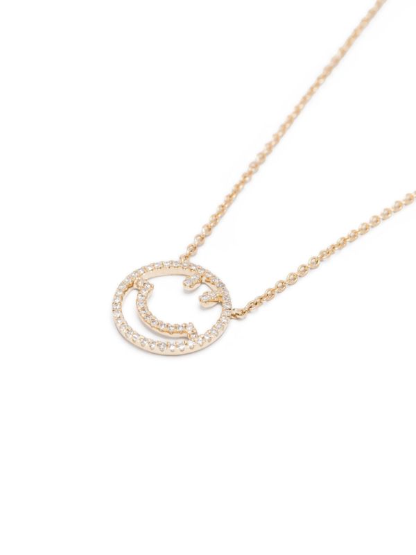Roxanne First 14kt Yellow Gold Smile Diamond Necklace | Browns Necklaces