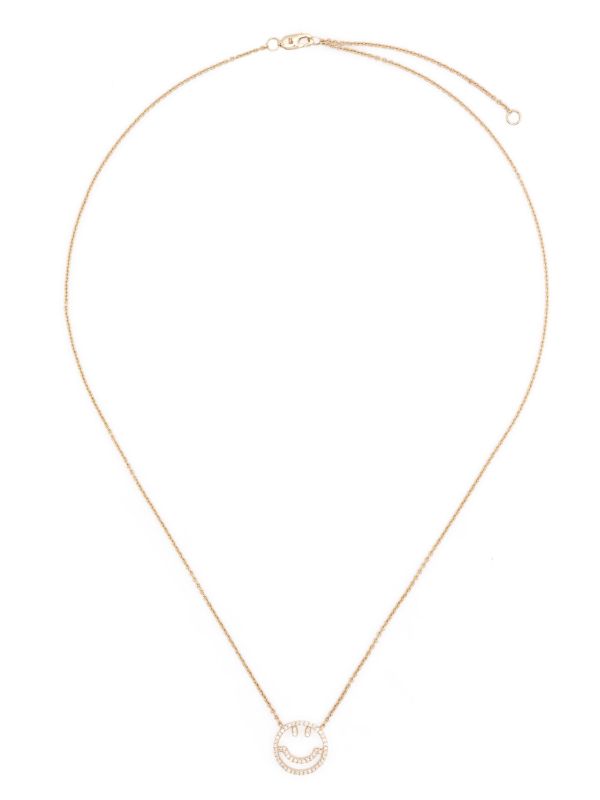 Roxanne First 14kt yellow gold smile diamond necklace | Browns Necklaces