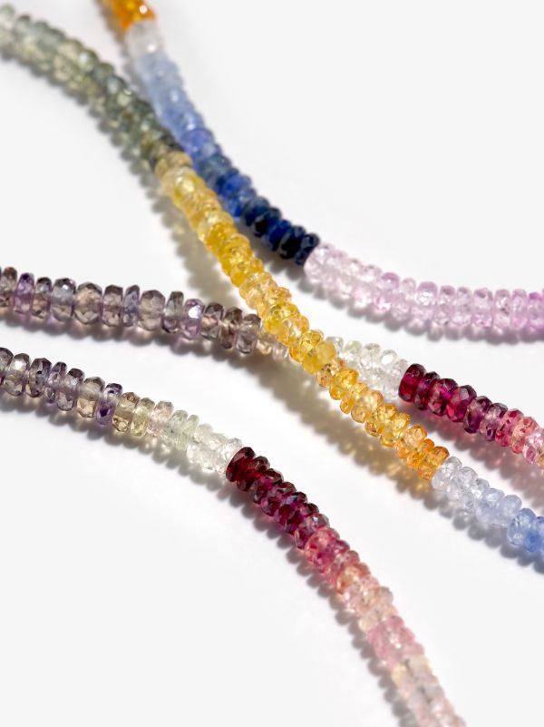 Roxanne First 9K Yellow Gold Beaded Sapphire Amulet Necklace | Browns Fine Necklaces