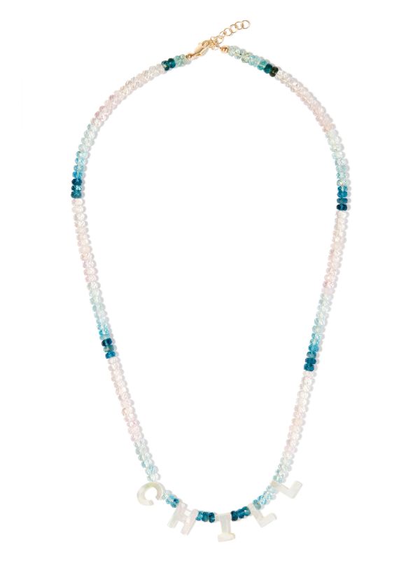 Roxanne First 9K Yellow Gold Chill Aquamarine And Mother-of-pearl Necklace | Browns Fine Necklaces