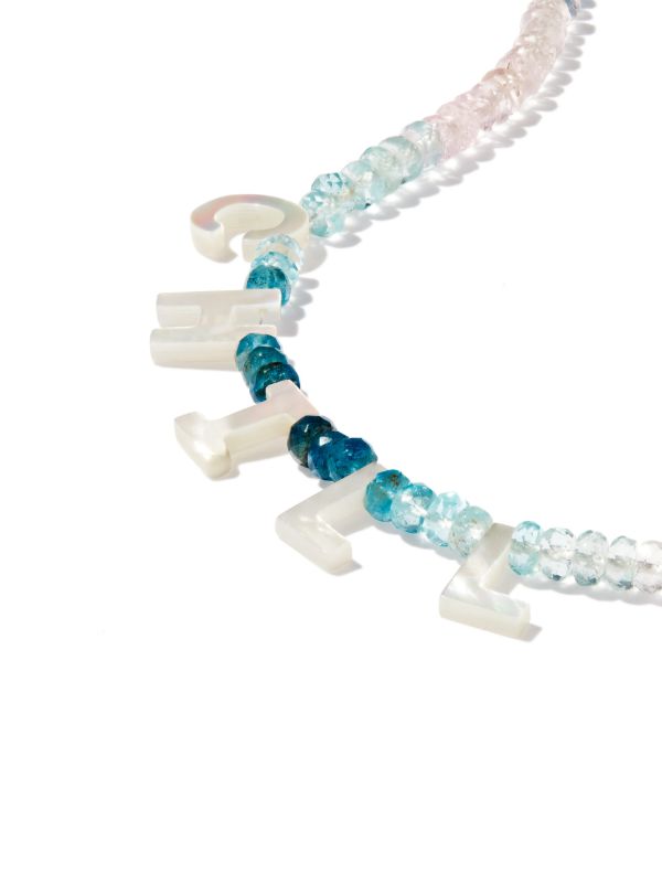 Roxanne First 9K Yellow Gold Chill Aquamarine And Mother-of-pearl Necklace | Browns Fine Necklaces