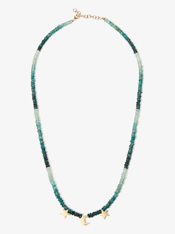 Roxanne First 9K yellow gold Starbound grandidierite necklace | Browns Fine Necklaces