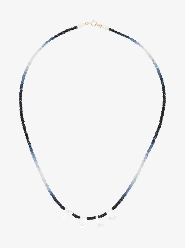 Roxanne First blue YOLO beaded sapphire necklace | Browns Necklaces