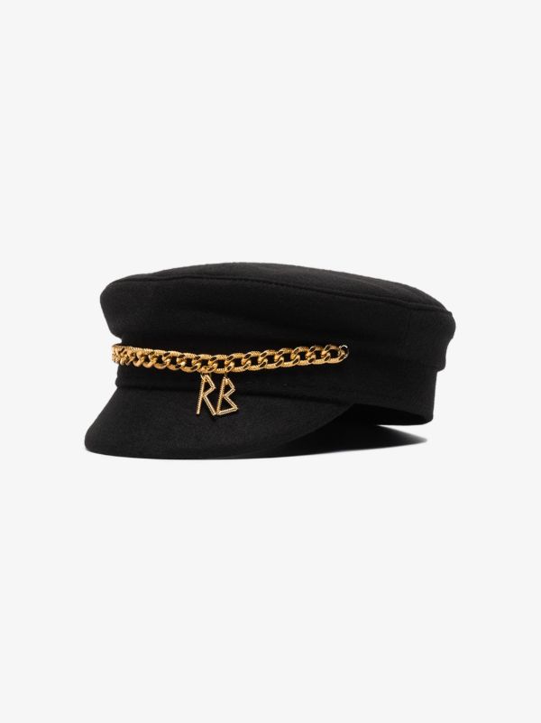 Ruslan Baginskiy Black Chain Baker Boy Hat | Browns Hats