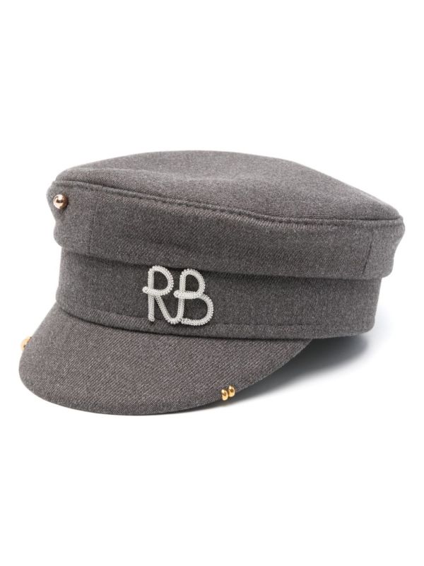 Ruslan Baginskiy Grey Logo-Plaque Baker Boy Hat | Browns Hats