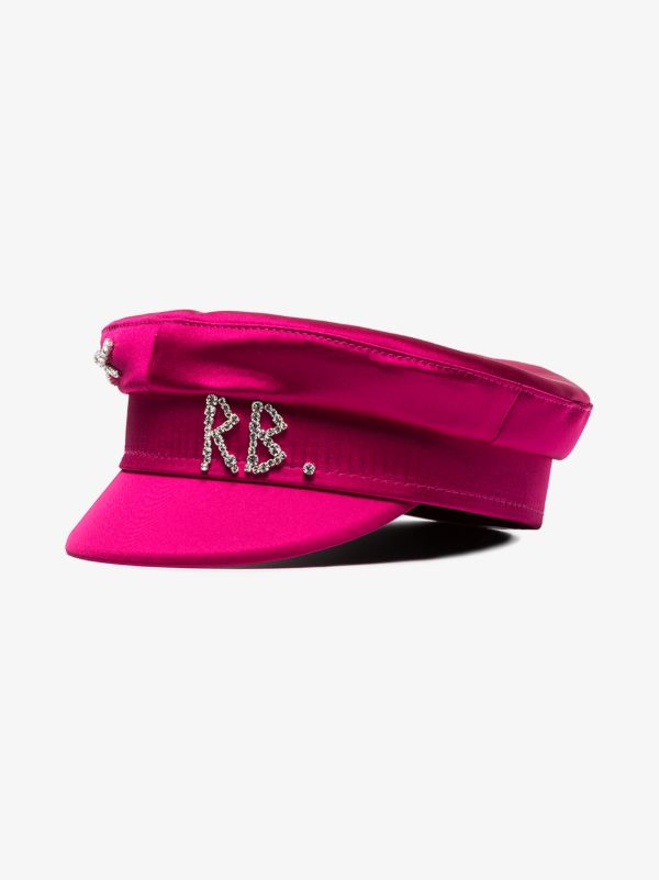 Ruslan Baginskiy Pink Satin Baker Boy Hat | Browns Hats