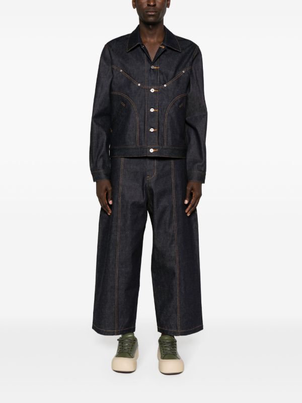 SAGE NATION Blue High-rise Wide-leg Jeans | Browns Wide-Leg Jeans