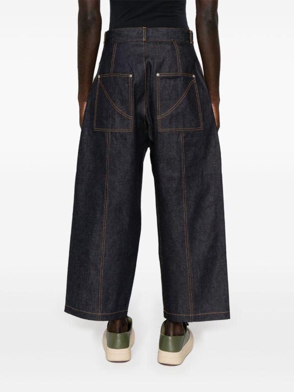 SAGE NATION Blue High-rise Wide-leg Jeans | Browns Wide-Leg Jeans