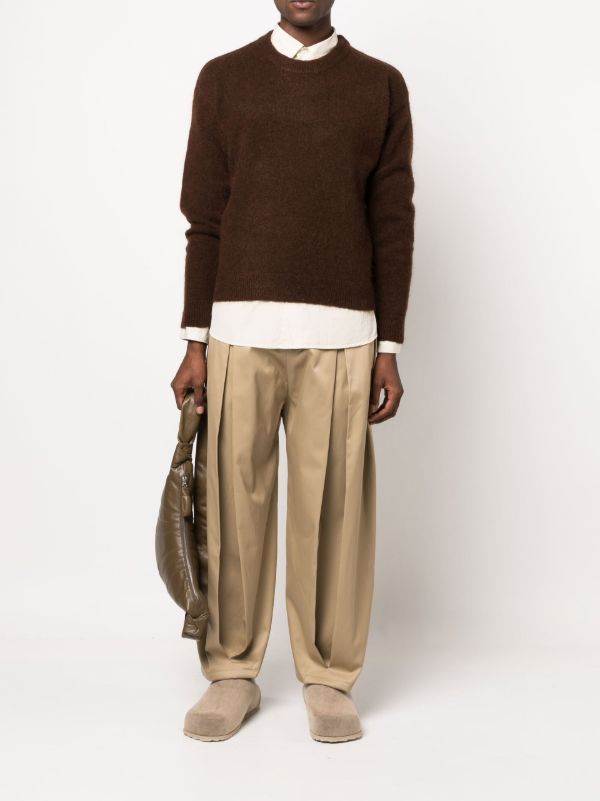 SAGE NATION Neutral Wide-Leg Cotton Trousers | Browns Wide Leg Pants
