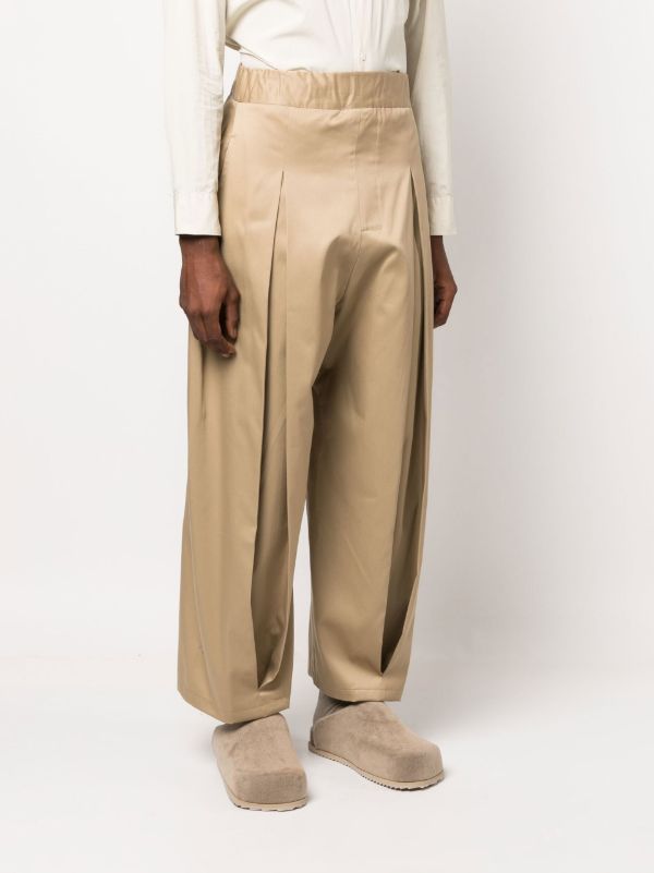 SAGE NATION Neutral Wide-Leg Cotton Trousers | Browns Wide Leg Pants
