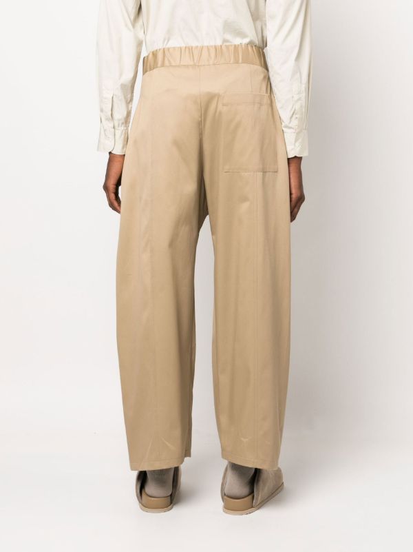 SAGE NATION Neutral Wide-Leg Cotton Trousers | Browns Wide Leg Pants
