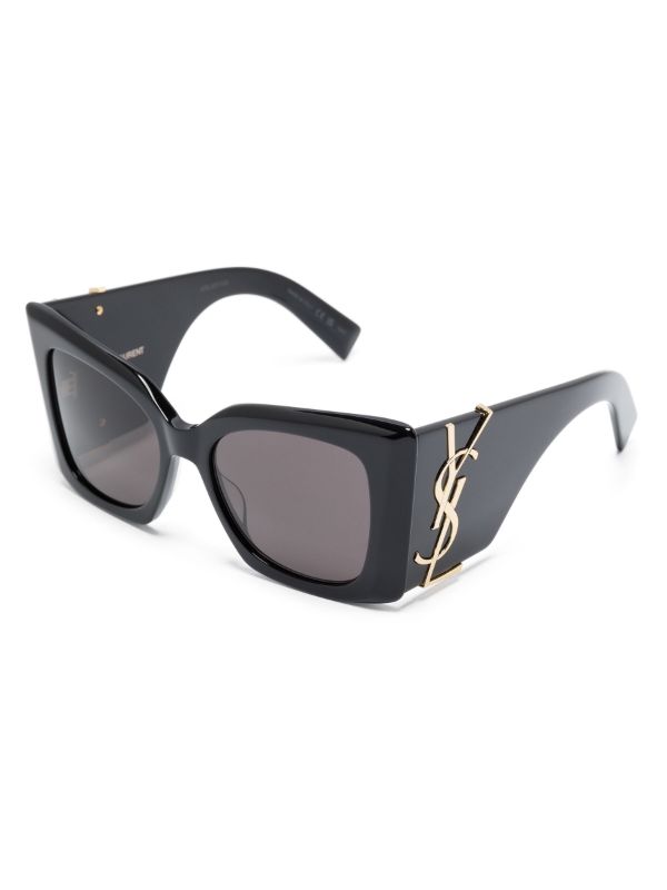 Saint Laurent Eyewear Black Blaze Square-frame Sunglasses | Browns Sunglasses