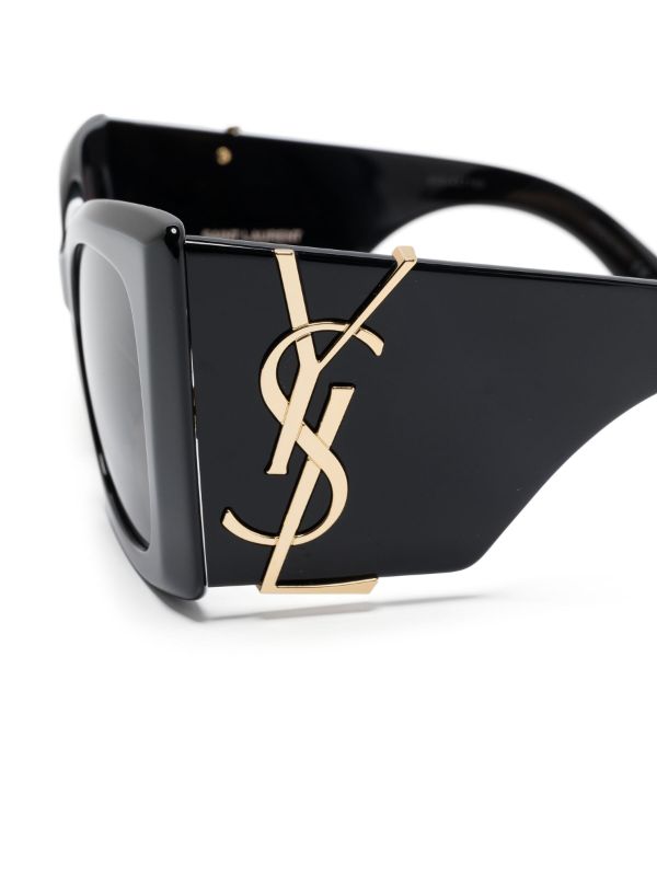 Saint Laurent Eyewear Black Blaze Square-frame Sunglasses | Browns Sunglasses