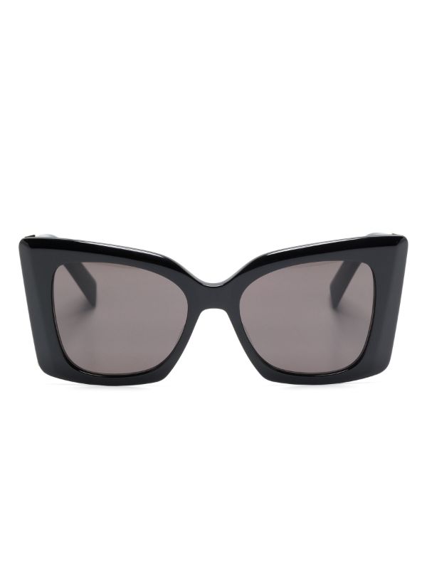 Saint Laurent Eyewear black Blaze square-frame sunglasses | Browns Sunglasses