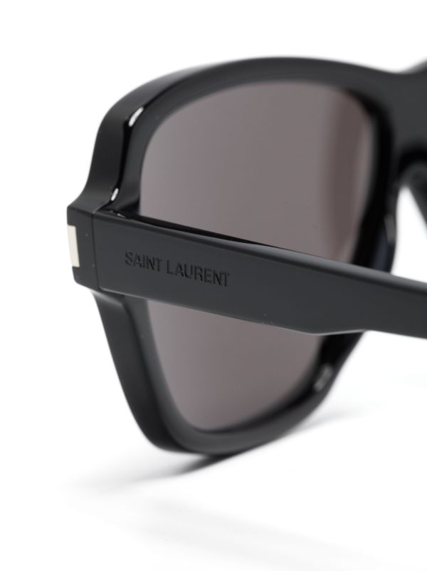 Saint Laurent Eyewear Black Carolyn Pilot-Frame Sunglasses | Browns Sunglasses