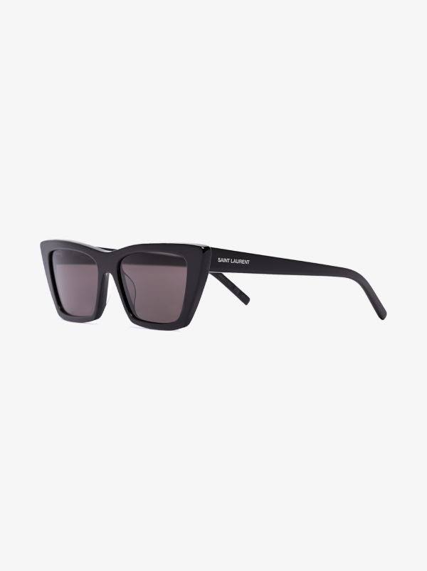 Saint Laurent Eyewear Black Mica Cat Eye Sunglasses | Browns Sunglasses
