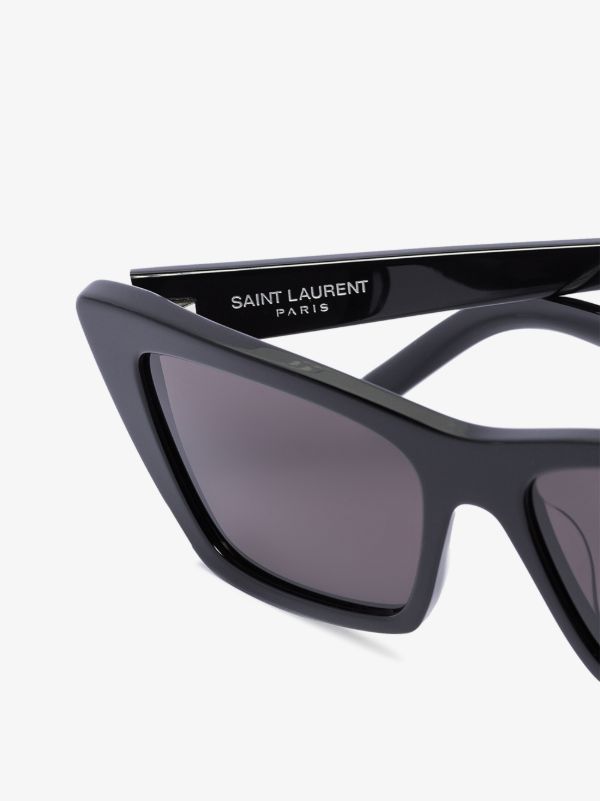 Saint Laurent Eyewear Black Mica Cat Eye Sunglasses | Browns Sunglasses