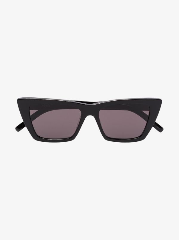 Saint Laurent Eyewear Black Mica cat eye sunglasses | Browns Sunglasses