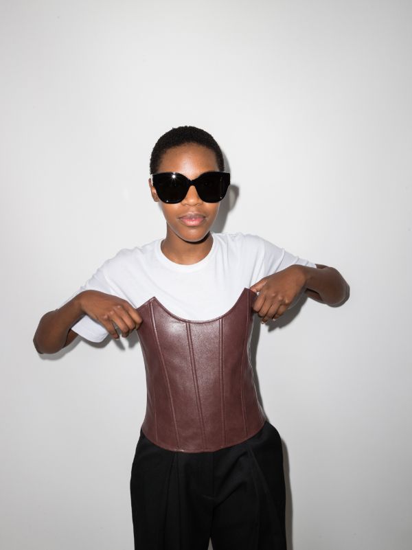 Saint Laurent Eyewear Black Oversized Sunglasses | Browns Sunglasses