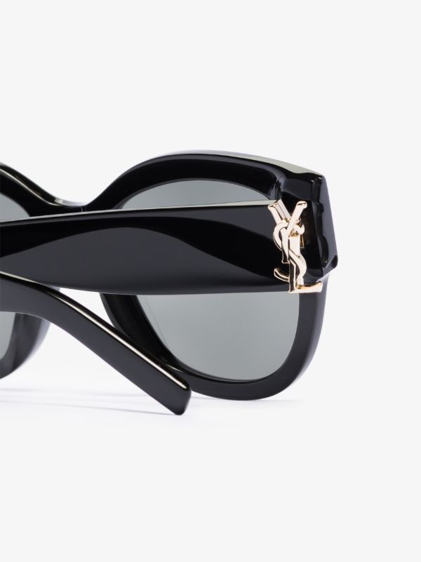 Saint Laurent Eyewear Black Oversized Sunglasses | Browns Sunglasses