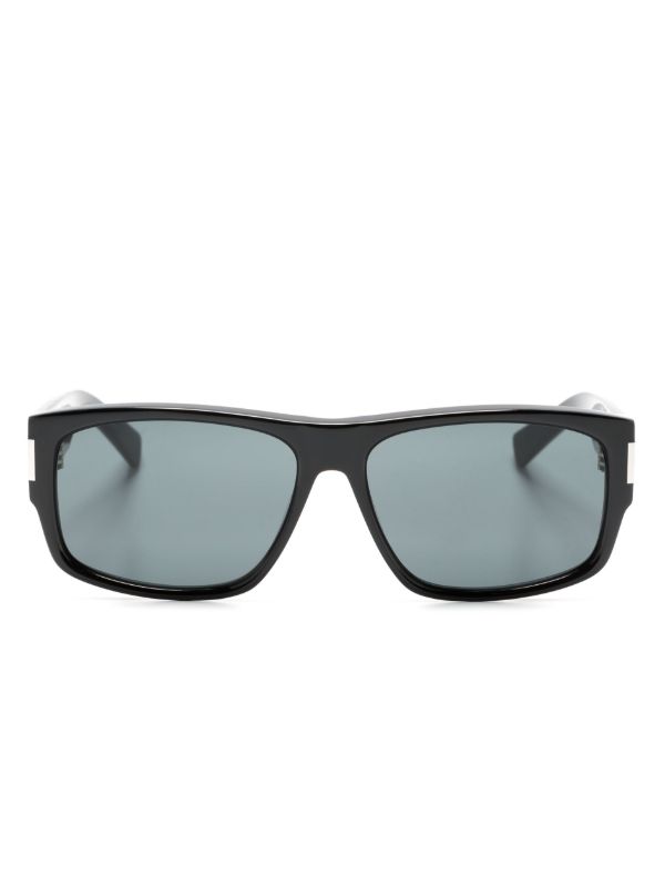Saint Laurent Eyewear Black SL689 Square Sunglasses | Browns Sunglasses