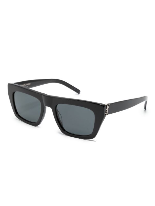 Saint Laurent Eyewear Black SLM 131 Rectangle-frame Sunglasses | Browns Sunglasses