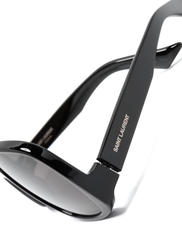 Saint Laurent Eyewear Black Solace Pilot-Frame Sunglasses | Browns Sunglasses