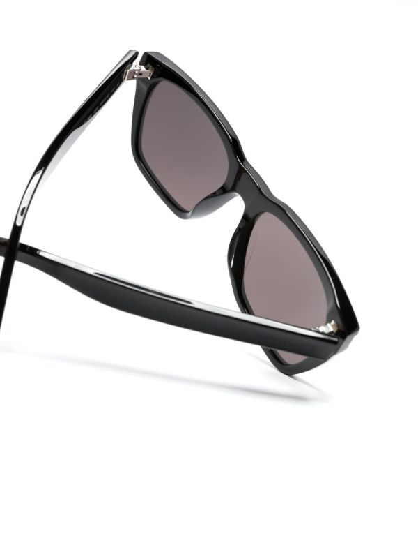 Saint Laurent Eyewear Black Square Sunglasses | Browns Sunglasses