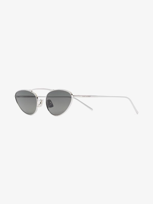 Saint Laurent Eyewear Grey 538 Cat Eye Sunglasses | Browns Sunglasses