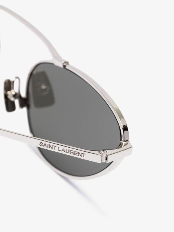 Saint Laurent Eyewear Grey 538 Cat Eye Sunglasses | Browns Sunglasses