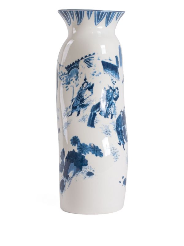 Seletti Acid King Wen Curved Porcelain Vase (18cm X 13.5cm) | Browns Vases