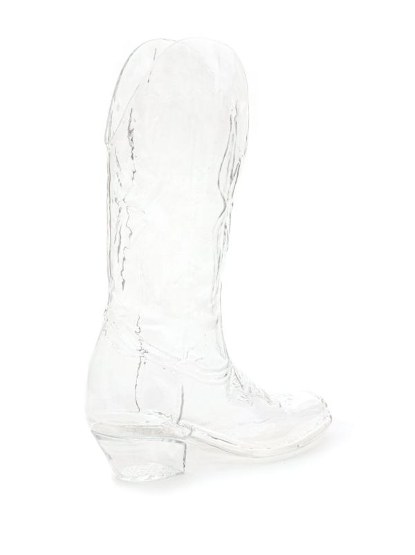 Seletti Clear Crystal Cowboy Boot Vase | Browns Vases
