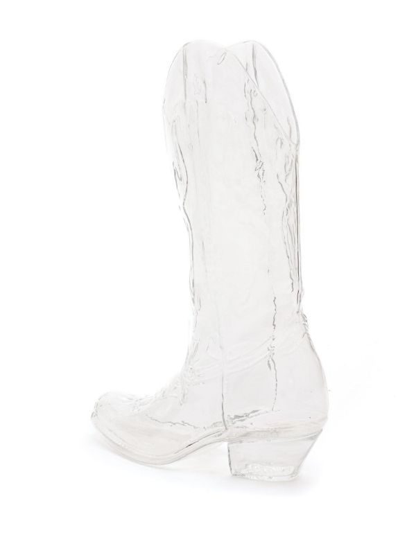 Seletti Clear Crystal Cowboy Boot Vase | Browns Vases