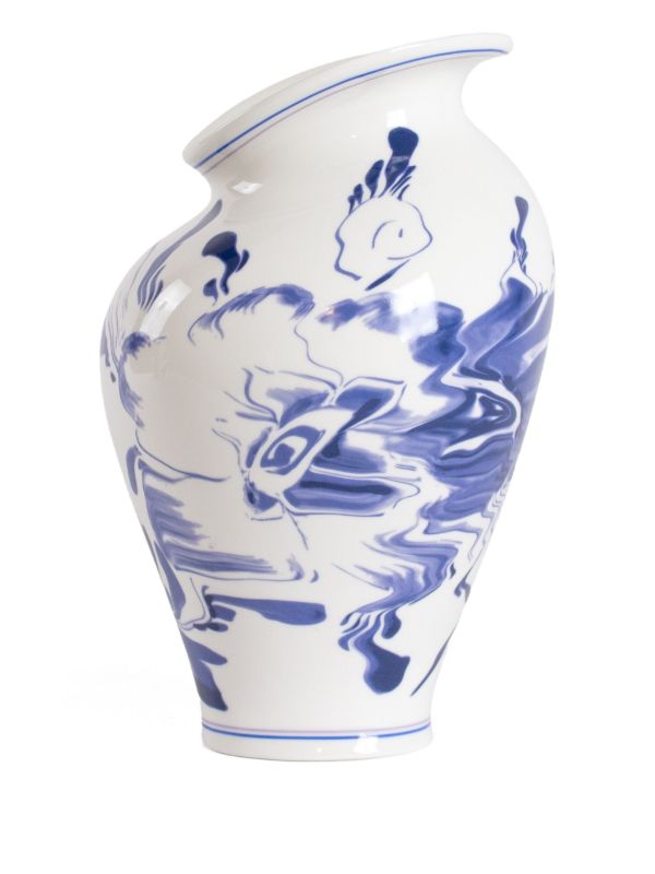Seletti floral-print porcelain vase | Browns Vases