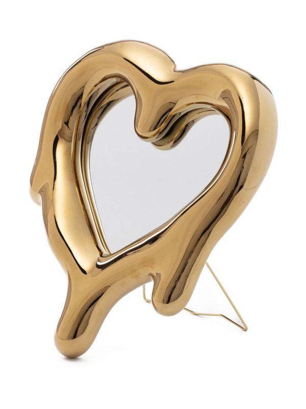 Seletti Gold-Tone Melted Heart Photo Frame | Browns Picture & Photo Frames