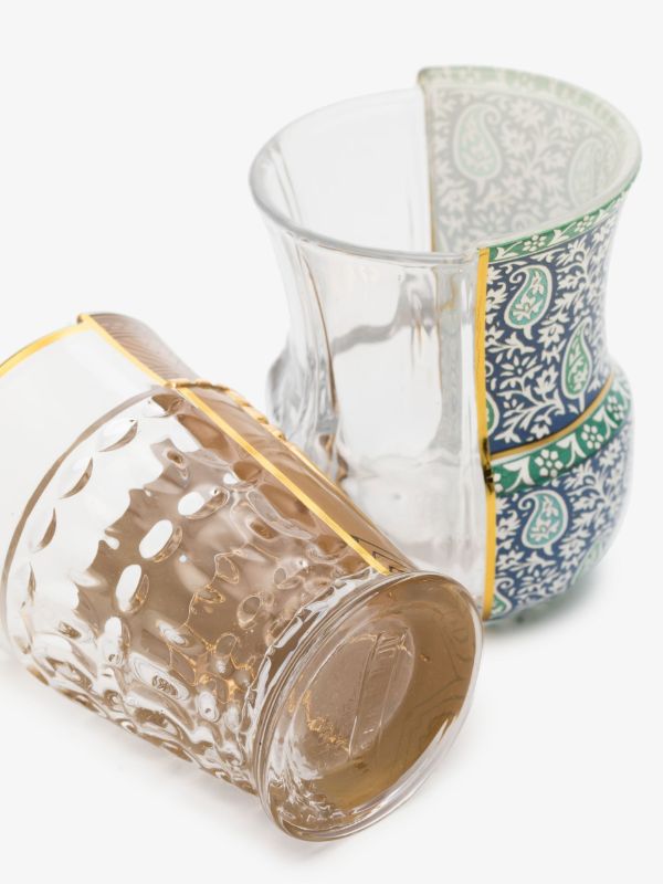 Seletti Multicoloured Hybrid Rodinia Glasses Set | Browns Glassware