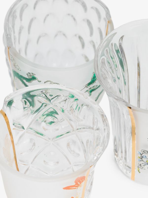 Seletti Neutral Hybrid Aglaura Glasses Set | Browns Glassware