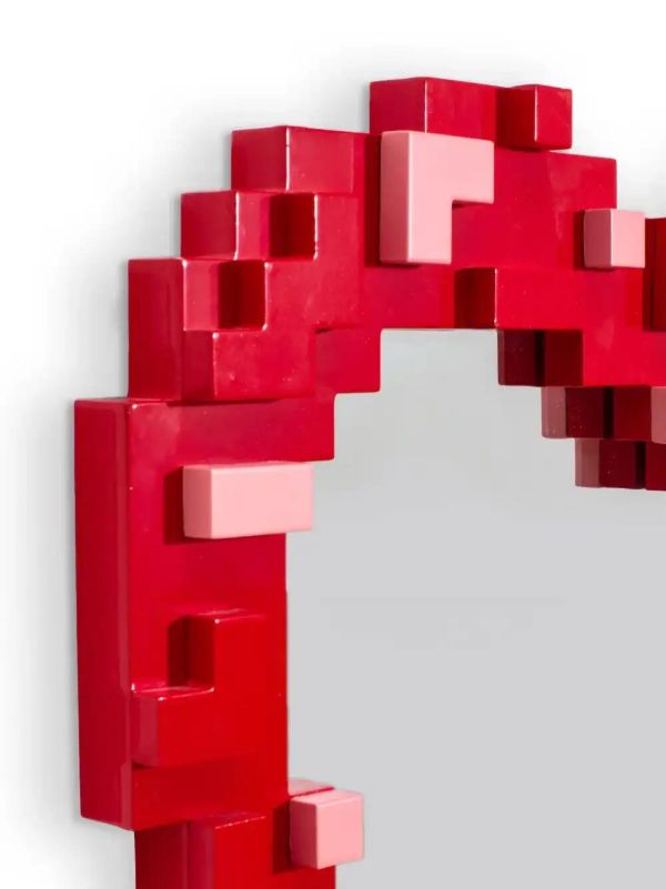 Seletti Red Pixel Mirror | Browns Decorative Objects