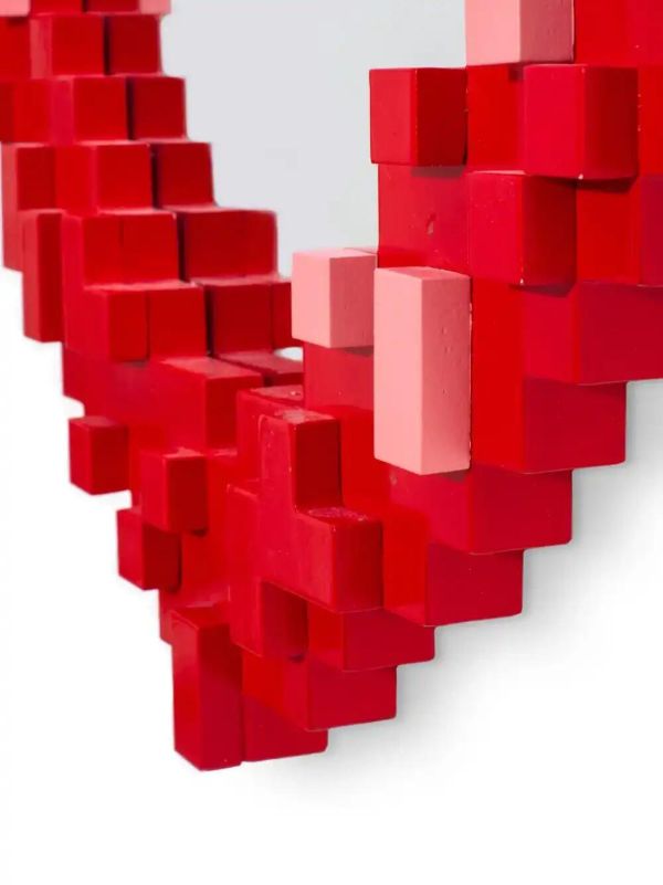 Seletti Red Pixel Mirror | Browns Decorative Objects