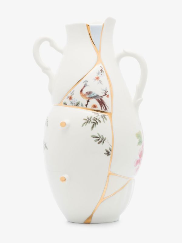 Seletti white Kinstugi porcelain vase | Browns Vases