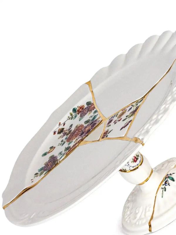 Seletti White Kintsugi Cake Stand | Browns Plates & Bowls