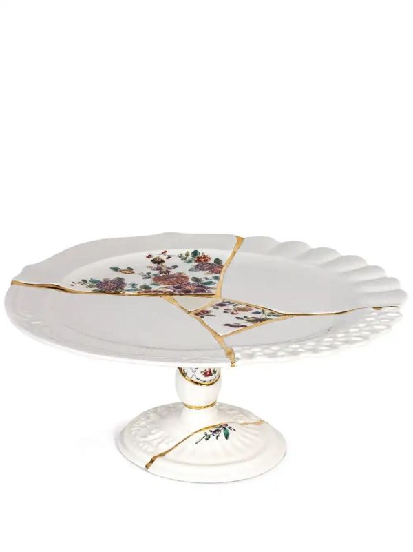 Seletti White Kintsugi Cake Stand | Browns Plates & Bowls