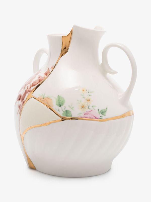Seletti White Kintsugi Small Porcelain Vase | Browns Vases